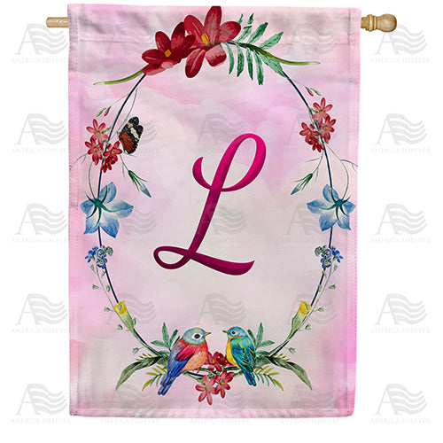Ring Of Nature Monogram Double Sided House Flag