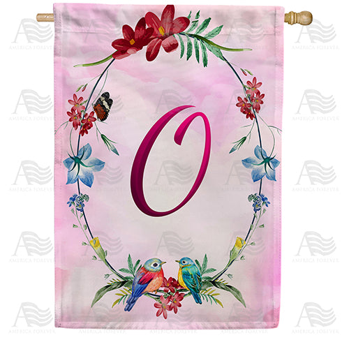 Ring Of Nature Monogram Double Sided House Flag