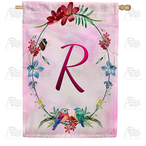 Ring Of Nature Monogram Double Sided House Flag