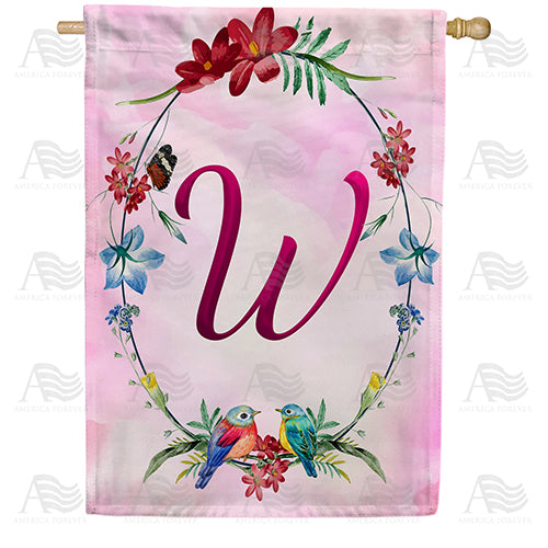 Ring Of Nature Monogram Double Sided House Flag