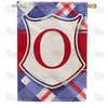 Patriotic Shield Monogram Double Sided House Flag
