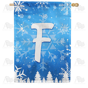 Wintry Monogram Double Sided House Flag