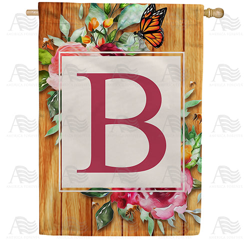 Bees And Roses Double Sided House Flag