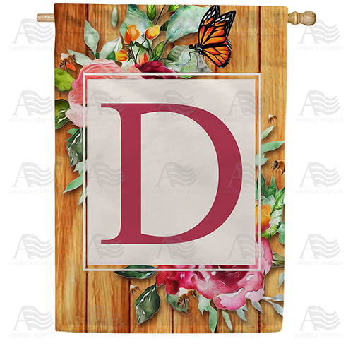 Bees And Roses Double Sided House Flag