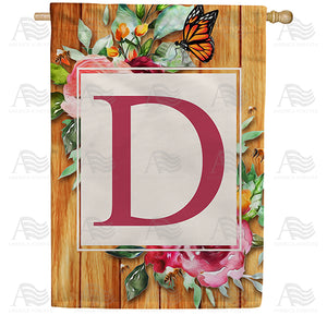 Bees And Roses Double Sided House Flag