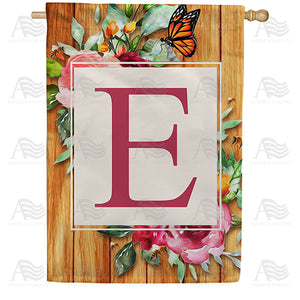 Bees And Roses Double Sided House Flag