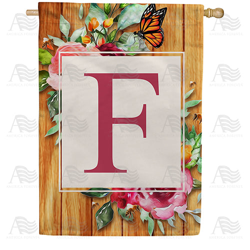 Bees And Roses Double Sided House Flag