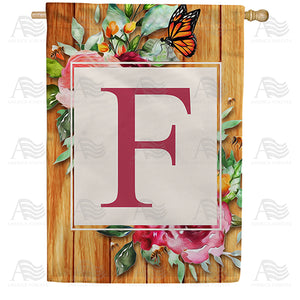 Bees And Roses Double Sided House Flag