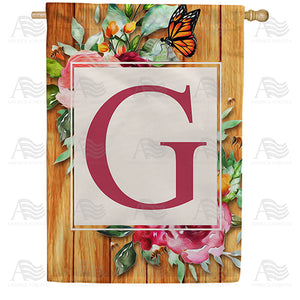 Bees And Roses Double Sided House Flag