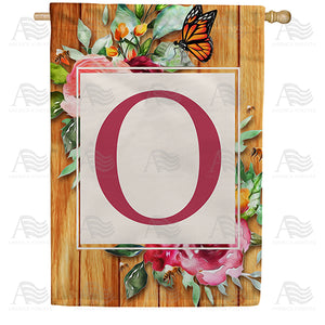 Bees And Roses Double Sided House Flag