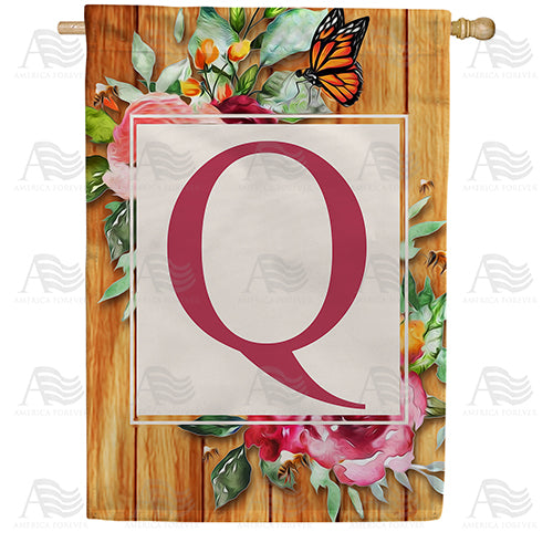 Bees And Roses Double Sided House Flag