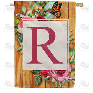 Bees And Roses Double Sided House Flag