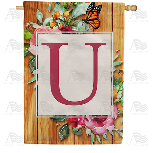 Bees And Roses Double Sided House Flag