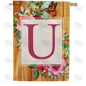 Bees And Roses Double Sided House Flag
