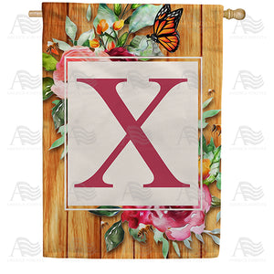 Bees And Roses Double Sided House Flag