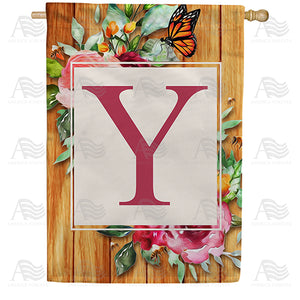 Bees And Roses Double Sided House Flag