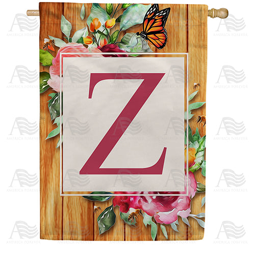 Bees And Roses Double Sided House Flag