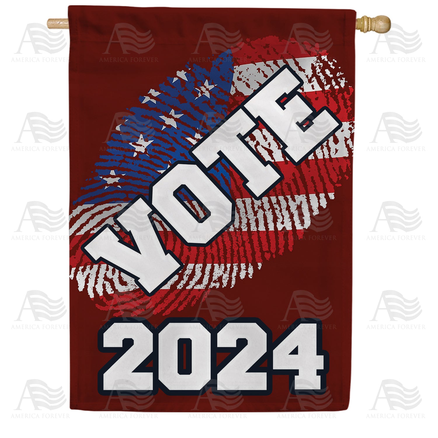 Vote 2020 (Red) Double Sided House Flag