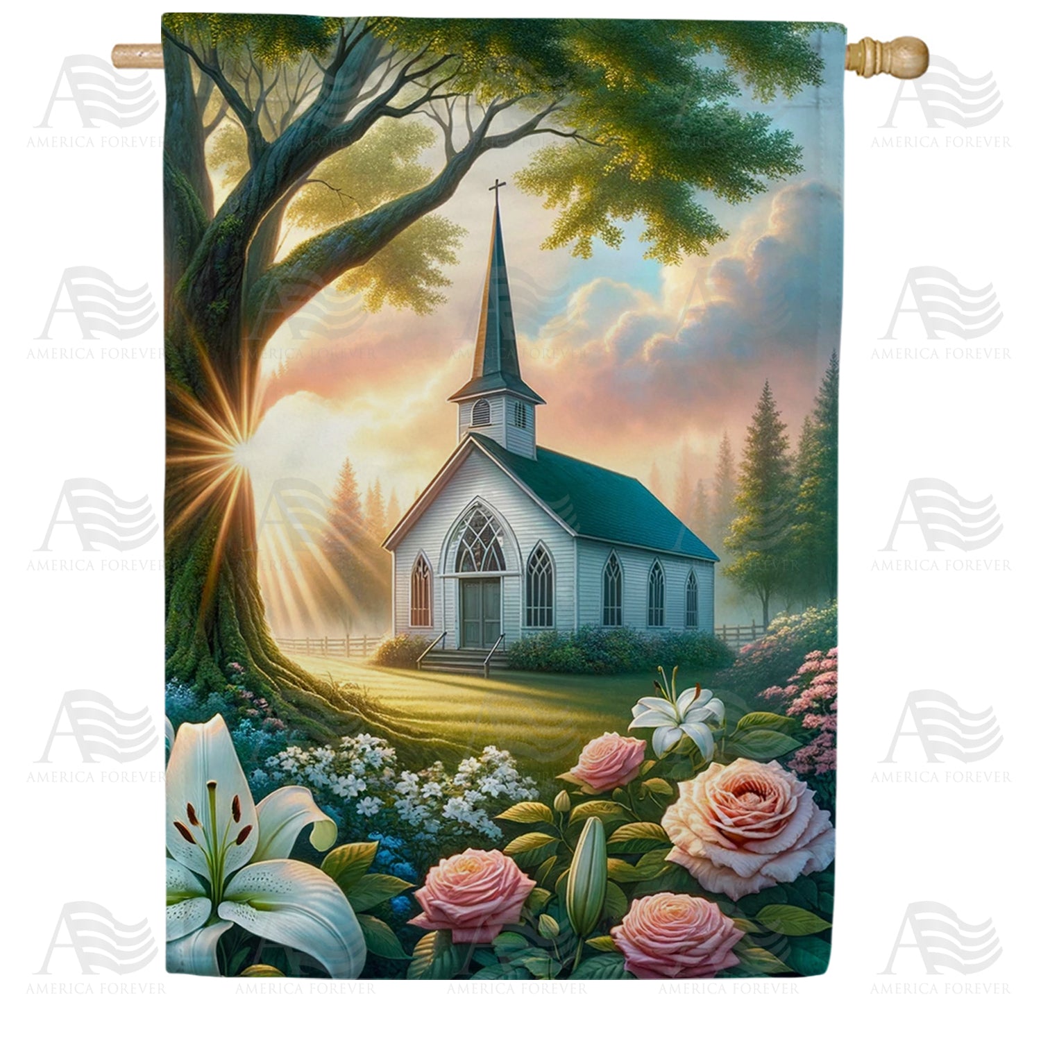 Serene Sanctuary Double Sided House Flag