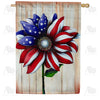 America Forever Patriotic Flower Double Sided House Flag