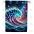 Patriotic Wave Double Sided House Flag