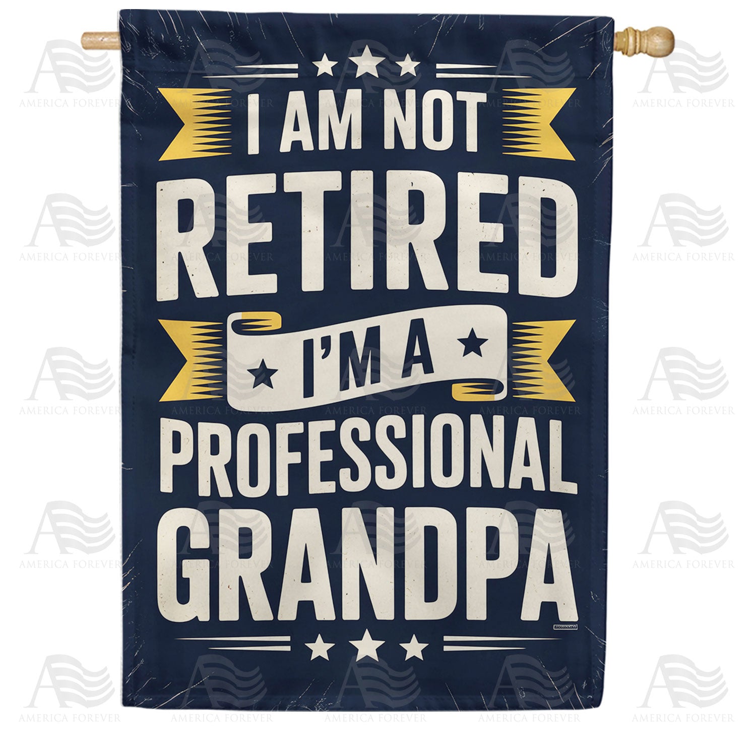 Professional Grandpa Vintage Humor Double Sided House Flag