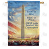 Washington Monument First in War Peace House Flag