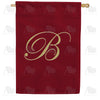 Ornate Script Monogram House Flag