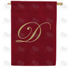 Ornate Script Monogram House Flag