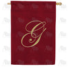 Ornate Script Monogram House Flag