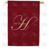 Ornate Script Monogram House Flag