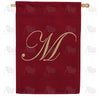 Ornate Script Monogram House Flag