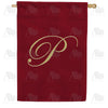 Ornate Script Monogram House Flag