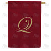 Ornate Script Monogram House Flag