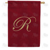 Ornate Script Monogram House Flag