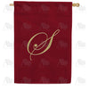Ornate Script Monogram House Flag