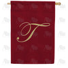 Ornate Script Monogram House Flag