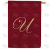 Ornate Script Monogram House Flag
