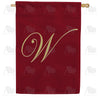 Ornate Script Monogram House Flag
