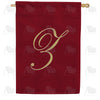 Ornate Script Monogram House Flag