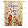 Cardinals Do Everything in Love Bible Verse House Flag