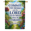 Proverbs 16:3 Commit Thy Works House Flag