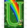 Leprechaun Rainbow Monogram House Flag