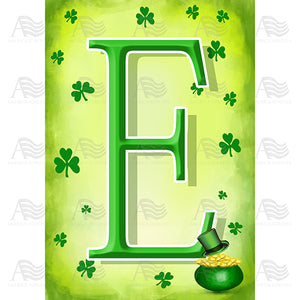 St. Patty's Pot O' Gold Monogram House Flag