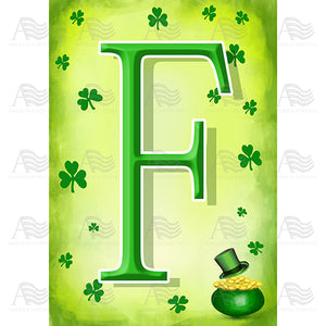 St. Patty's Pot O' Gold Monogram House Flag