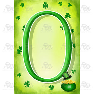 St. Patty's Pot O' Gold Monogram House Flag