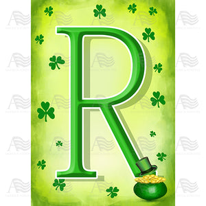 St. Patty's Pot O' Gold Monogram House Flag