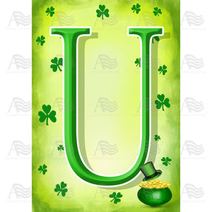St. Patty's Pot O' Gold Monogram House Flag