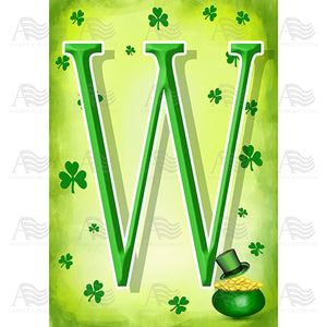 St. Patty's Pot O' Gold Monogram House Flag
