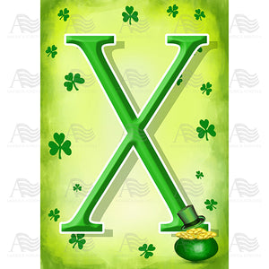 St. Patty's Pot O' Gold Monogram House Flag